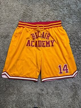 Bel Air Academy Fresh Prince Will Smith #14 Basketball Shorts Mens Size XL